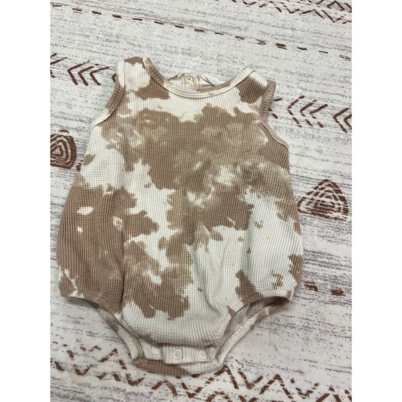 Spearmint Love Kids Waffle Knit Tie Dye Sleeveless Romper 18-24 Months - Picture 1 of 2